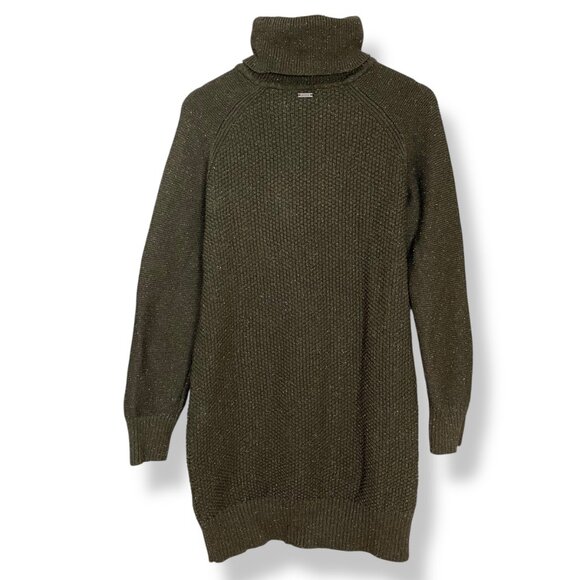 Prana Sangria Fields Sweater Dress Women Turtleneck Green Long Sleeves Medium - Picture 5 of 15